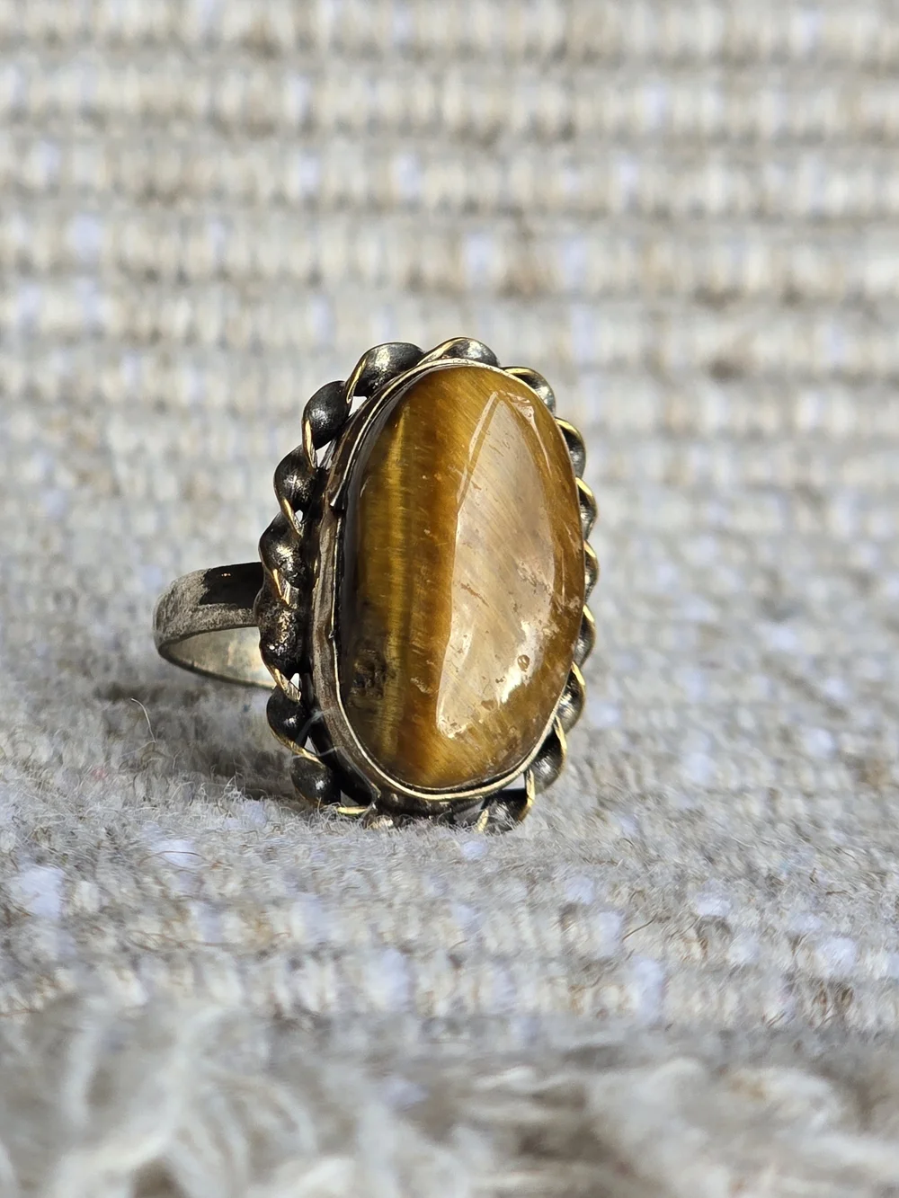 Vintage Sterling Silver Tiger's Eye Ring