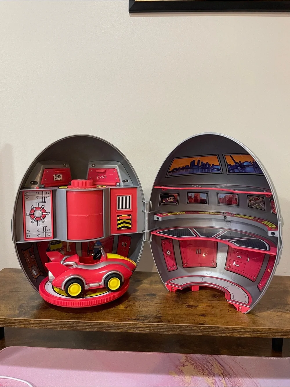 Kids Silver Helmet with Character Sticker