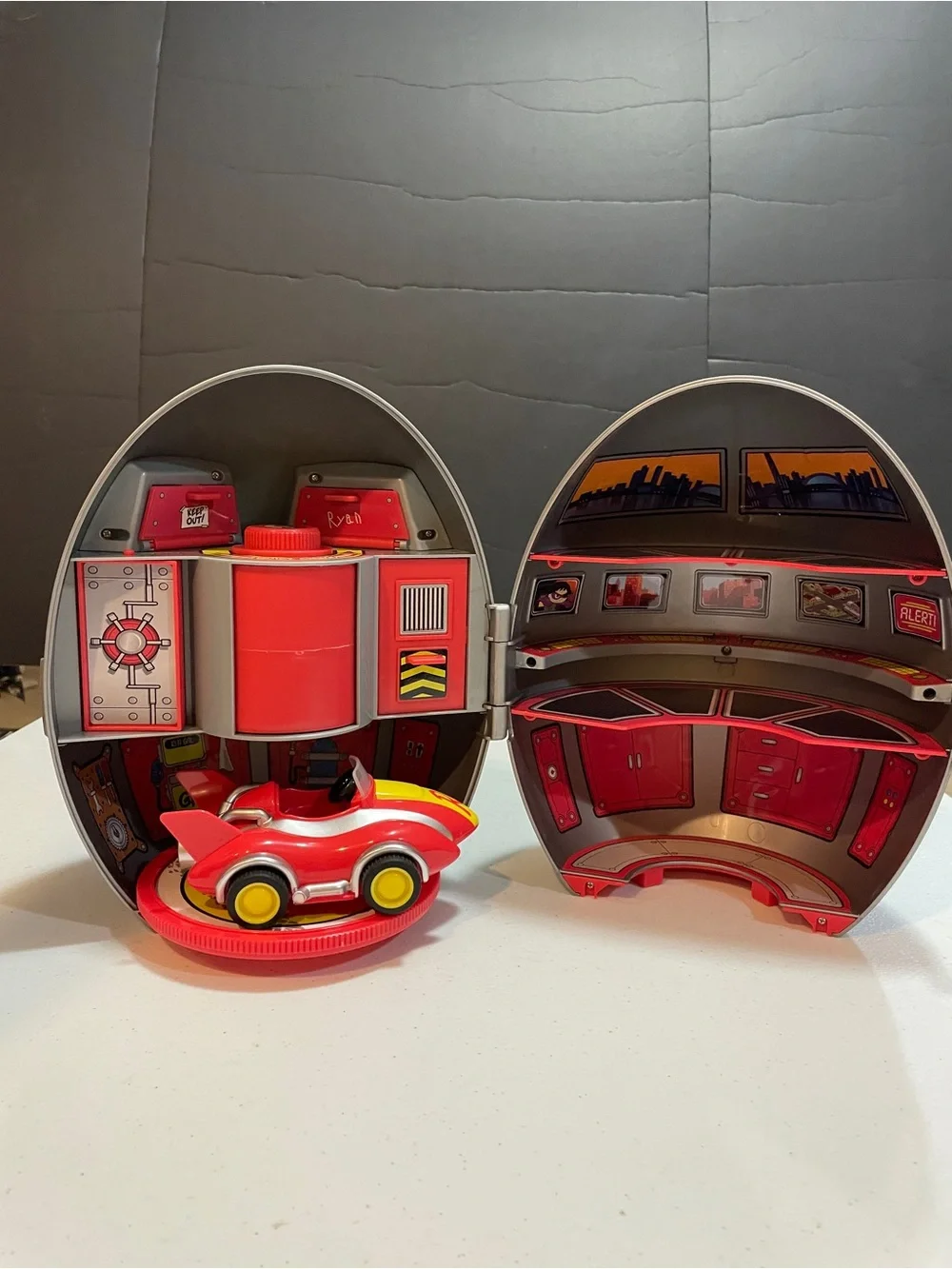 Kids Silver Helmet with Character Sticker