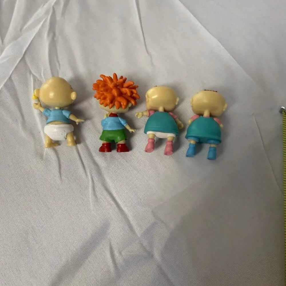 2017 Rugrats Nickelodeon Viacom 2” Figure Lot Of 4 Tommy Chucky Phil And Lil