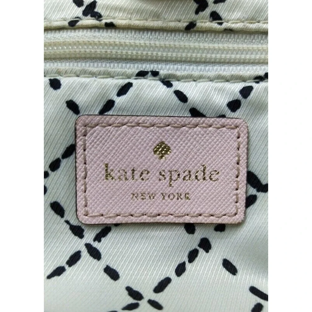 Kate Spade Newbury Lane Loden Pink Crossgrain Leather Carryall Satchel Bag