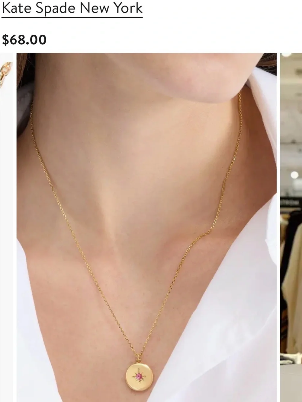 kate spade shipping length medallion