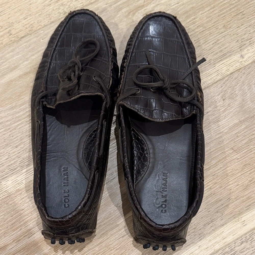 Cole Haan croc embossed