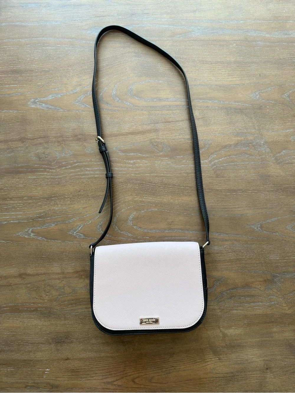 kate spade Pink and Black Saffiano Crossbody