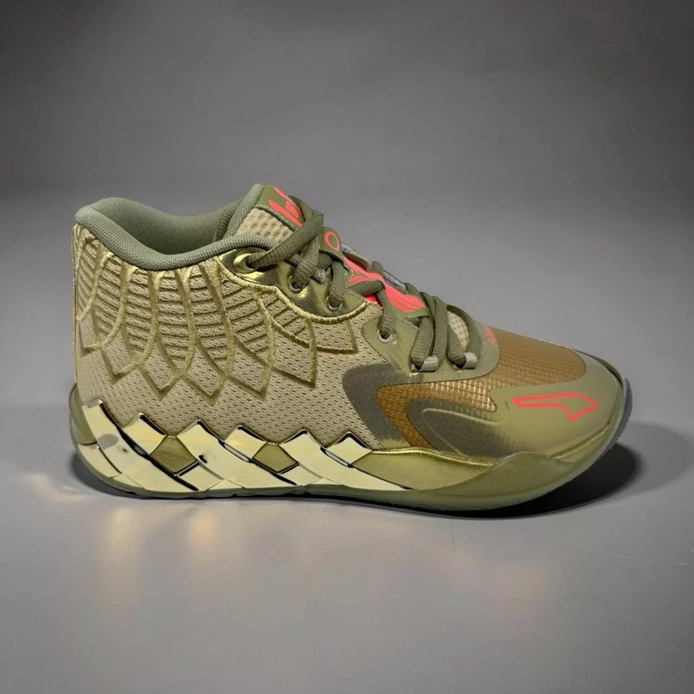 Puma MB.01 Golden Child LaMelo Ball Metallic Gold Mens Size 11 379223-01 NWOB