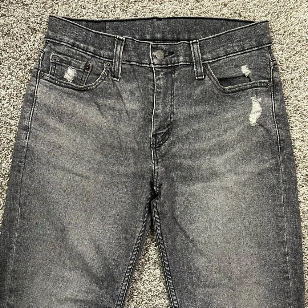 Levi's 511 Slim Fit Faded Black Distressed Jeans W29 L30