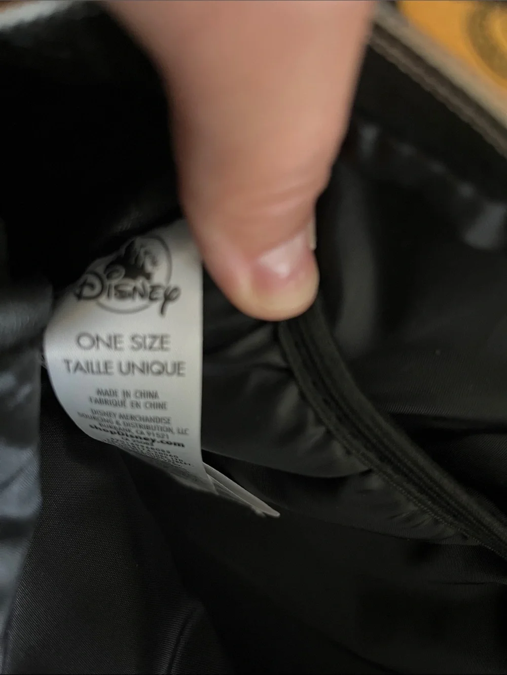 Disney Black Backpack with Orange and Yellow  