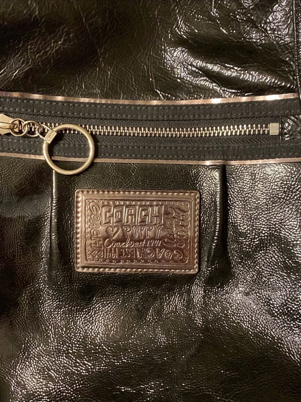 Coach shiny black