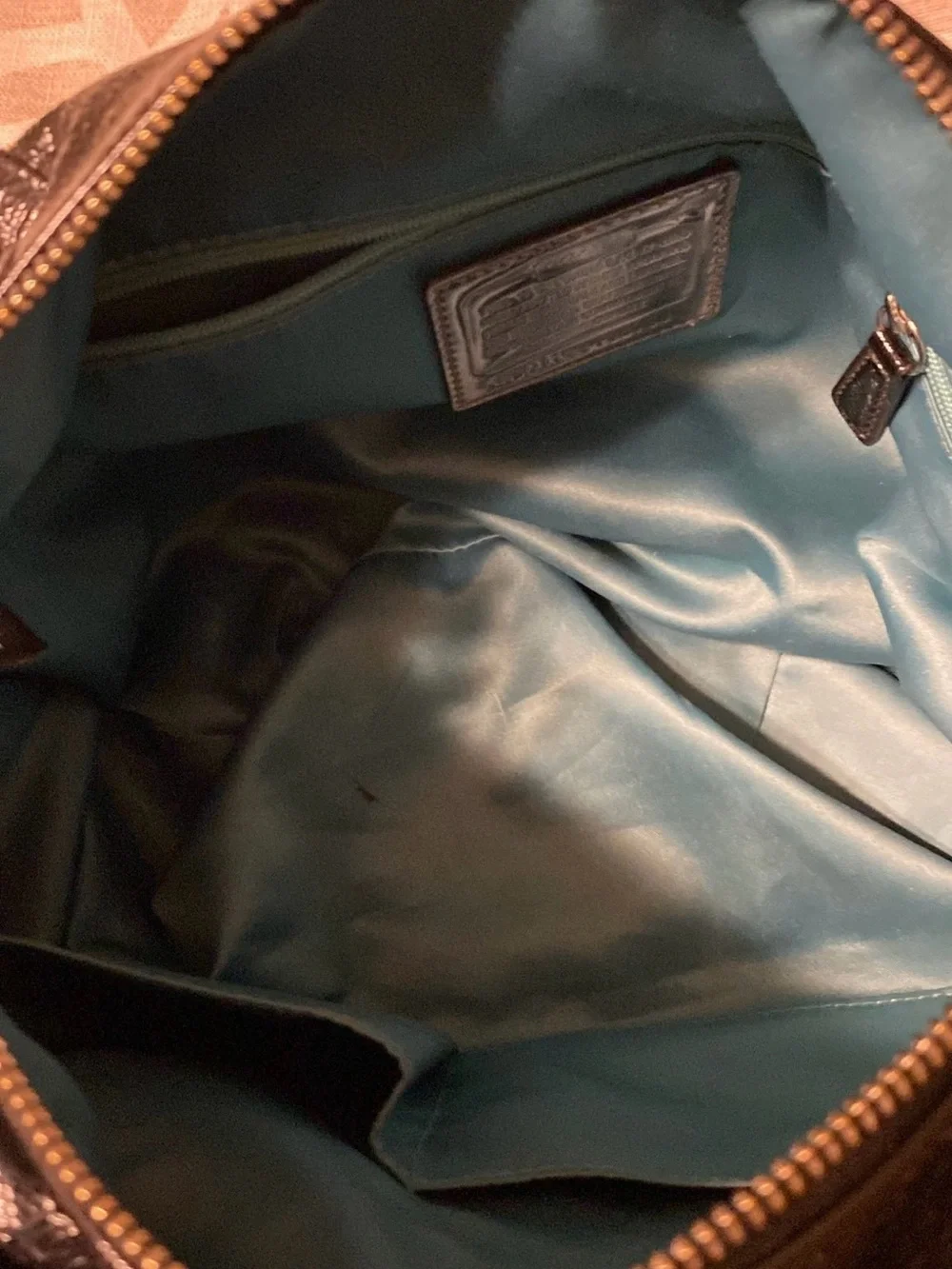 Coach shiny black