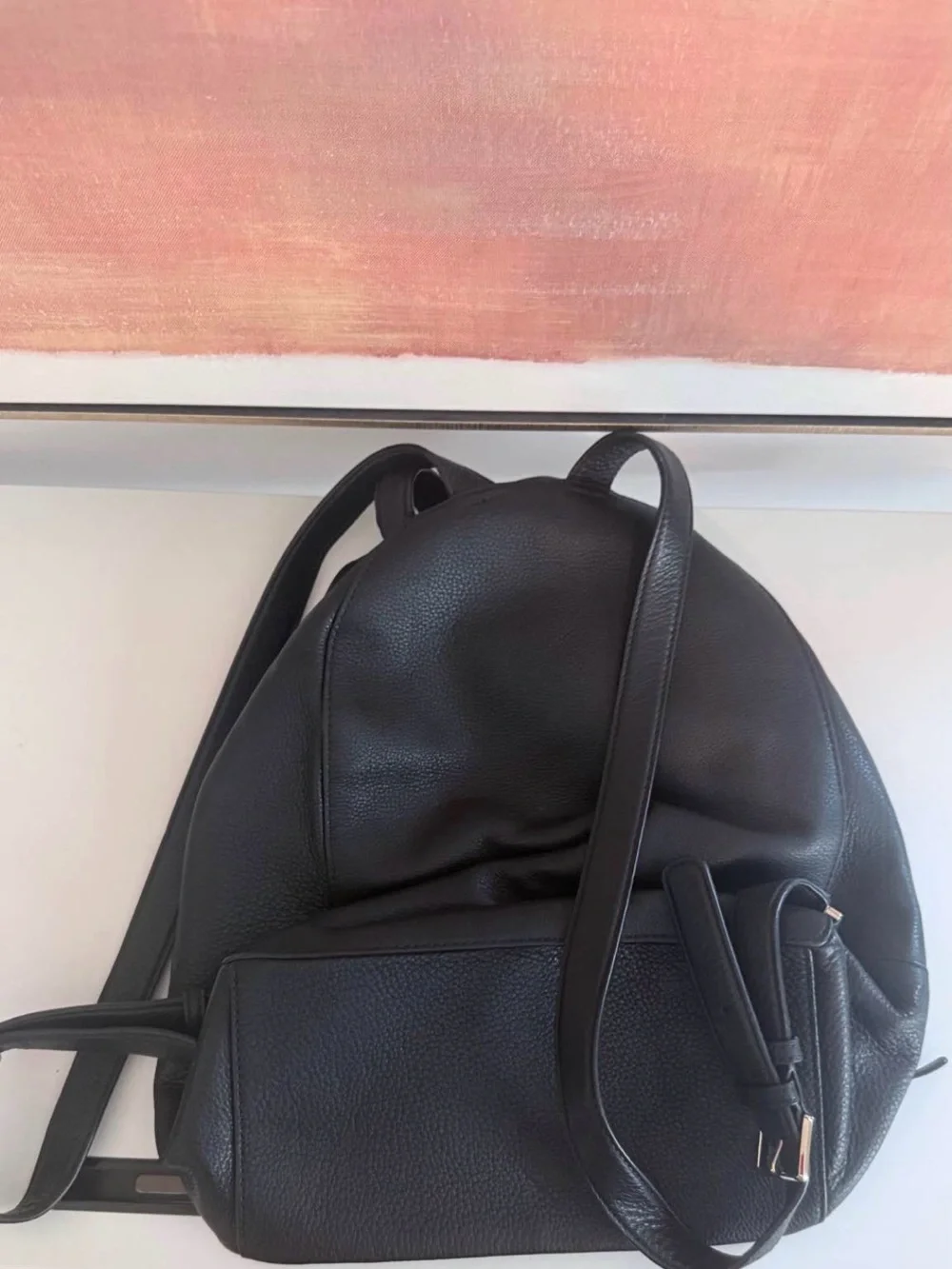kate spade Black Pebbled Leather Backpack with Gold Hardware