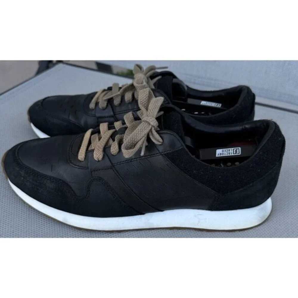 UGG For Mens Trigo Trainer 1017310 Black Soft Suede Shoes Sneakers‎ Size 9