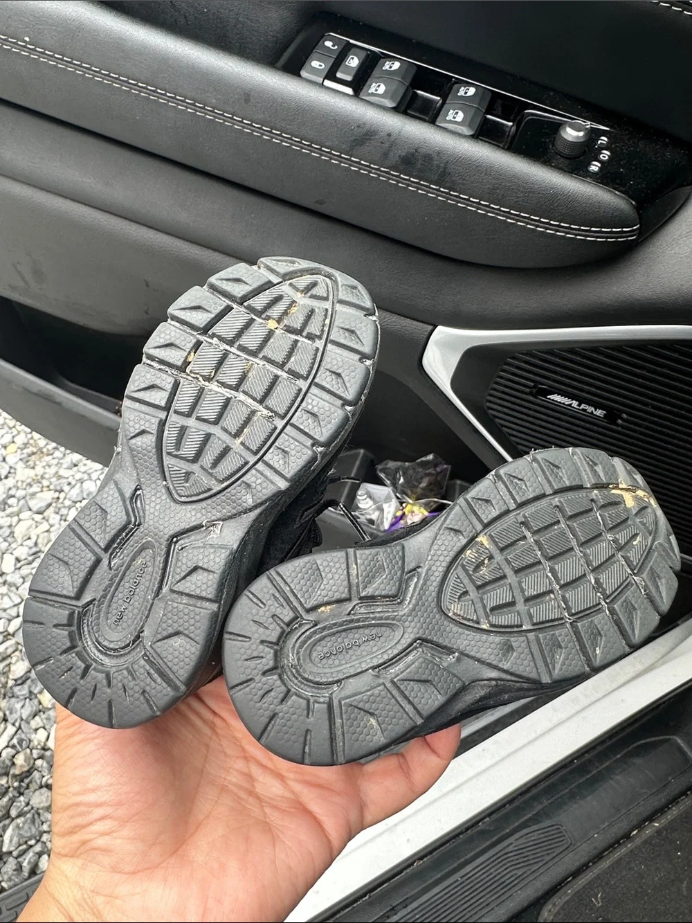 New Balance 990 Toddler Black Mesh & Suede Sneakers