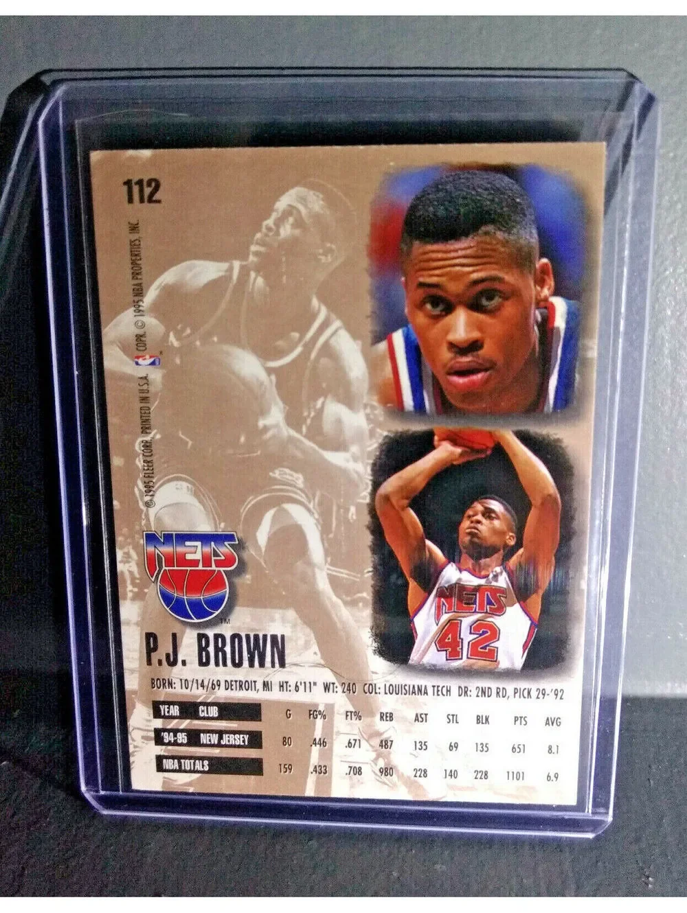 1995-96 P.J. Brown Fleer Ultra #112 Basketball Card