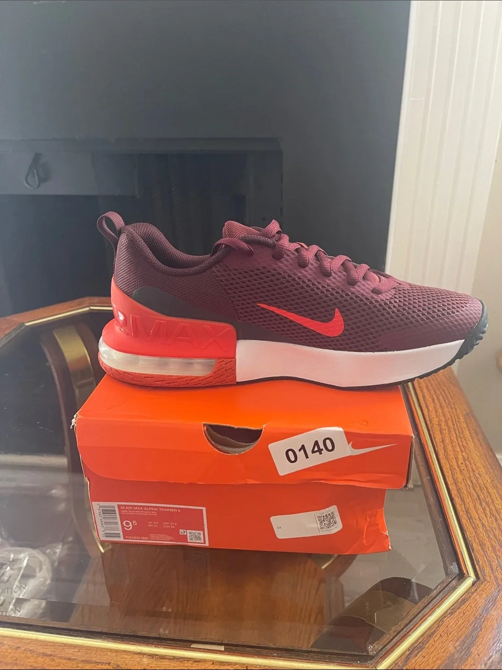Nike Men's Maroon and Red Air Max Trainer