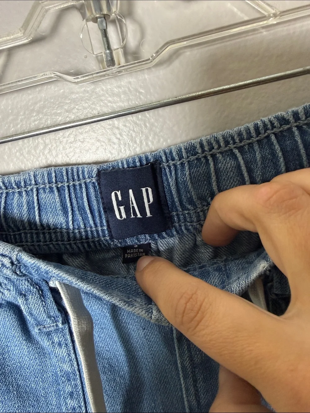 GAP Light Blue Cargo Joggers with Drawstring Size Small
