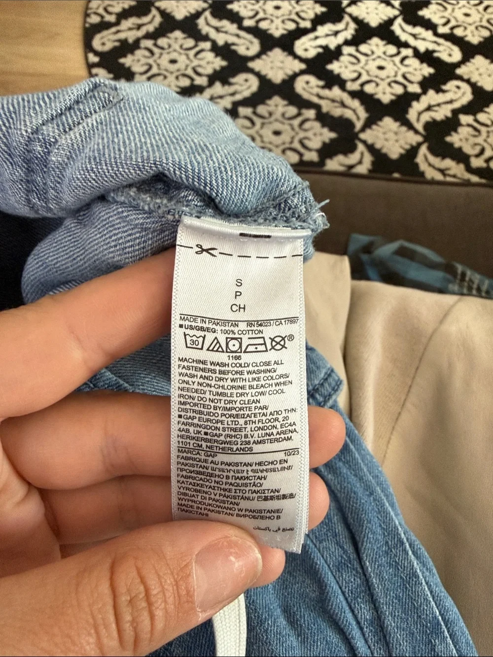 GAP Light Blue Cargo Joggers with Drawstring Size Small