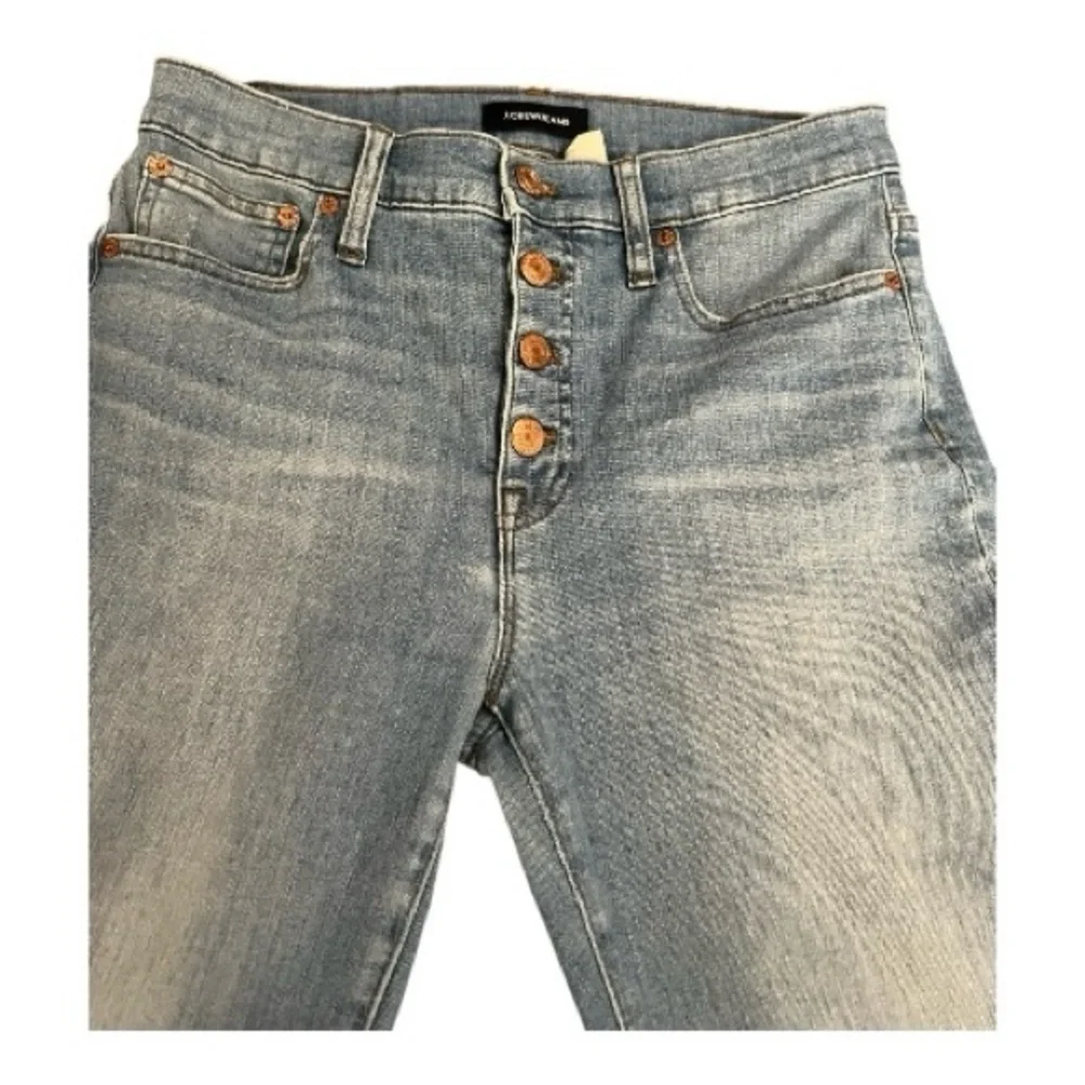 J.Crew 9” High-Rise Toothpick Skinny Jeans Sz 27 Button Fly Stretch Denim