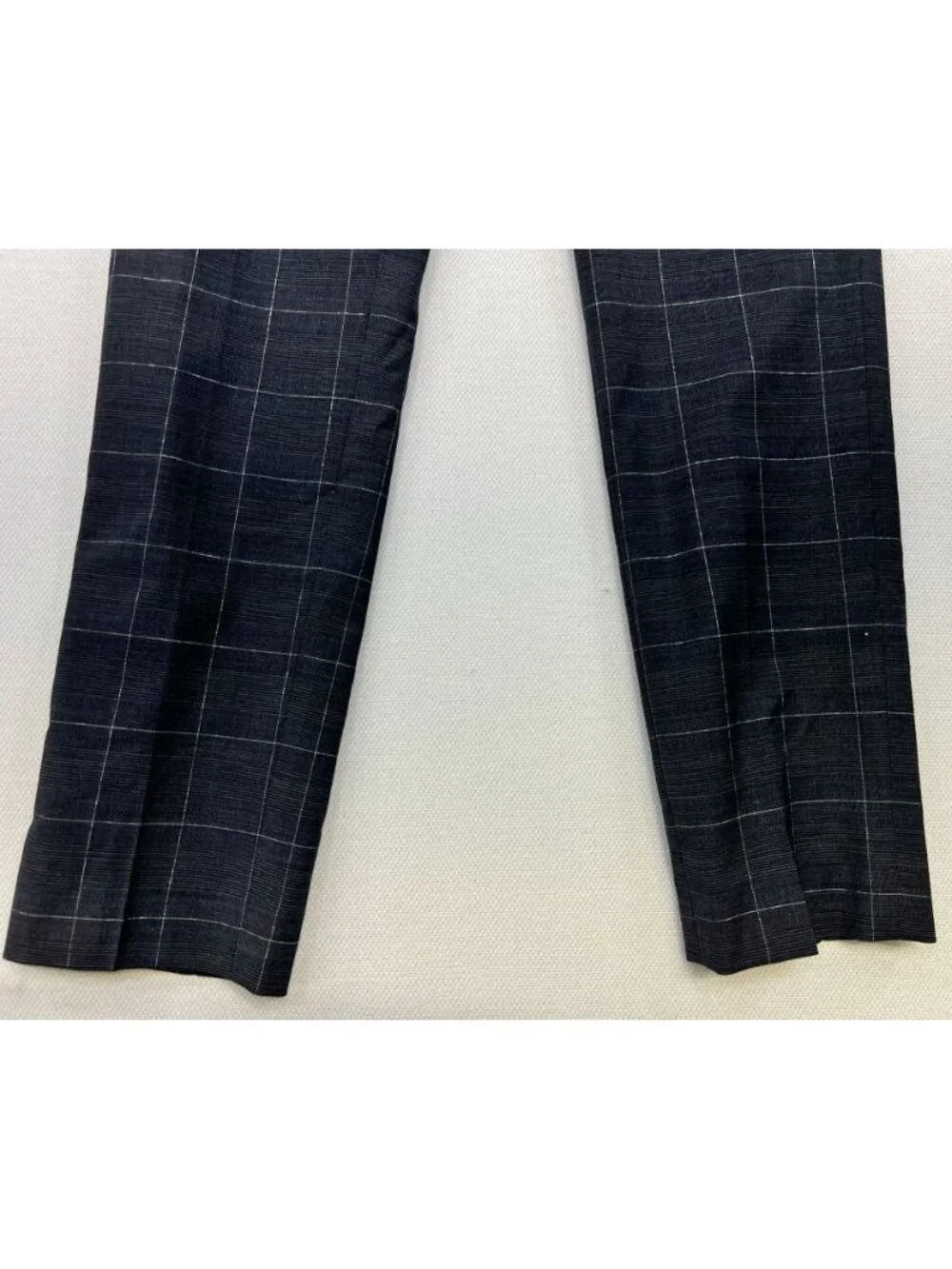 Banana Republic Womens Wool Blend Flat Front Trouser Dress Pants Size 2 Plaid