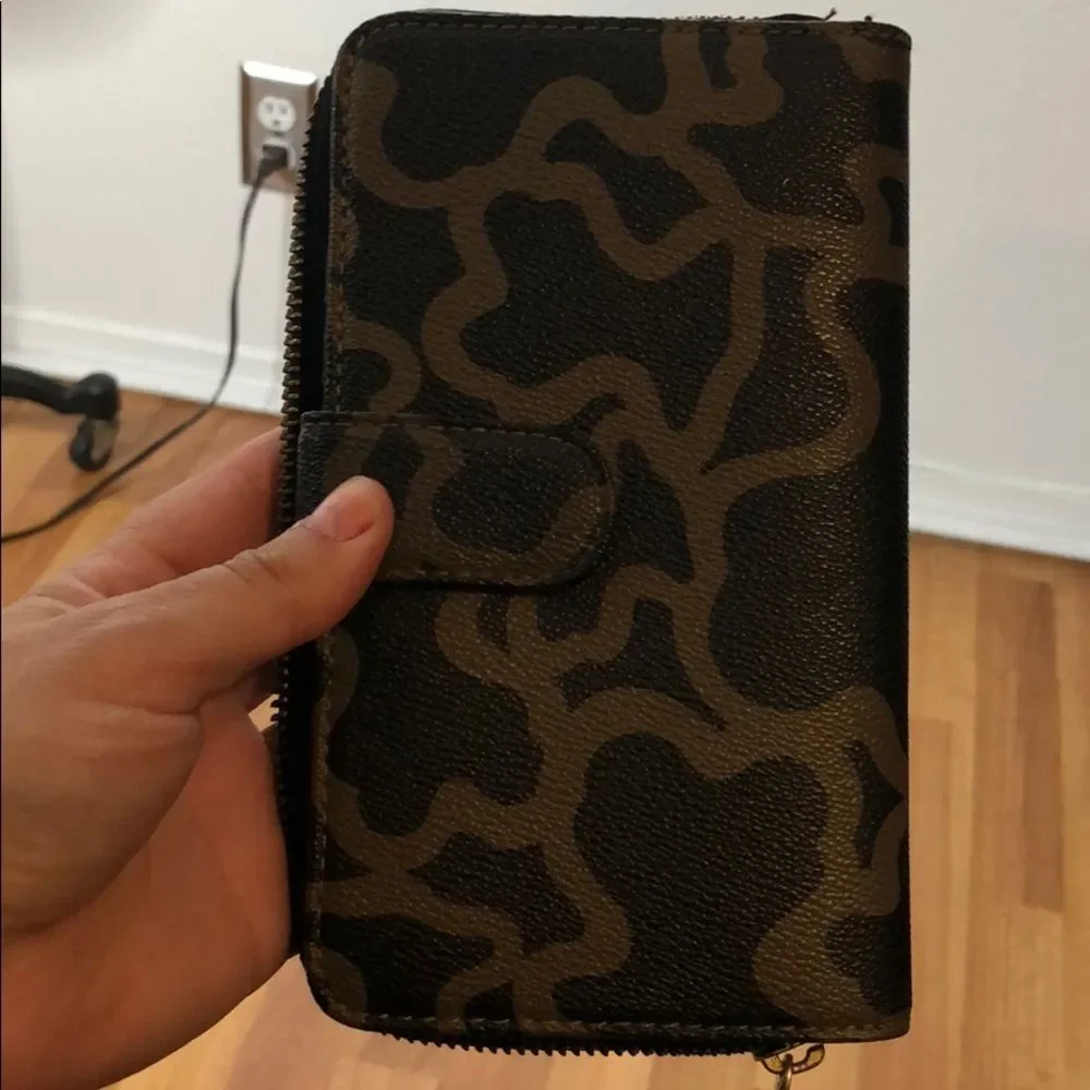 TOUS black bear monogram canvas wallet
