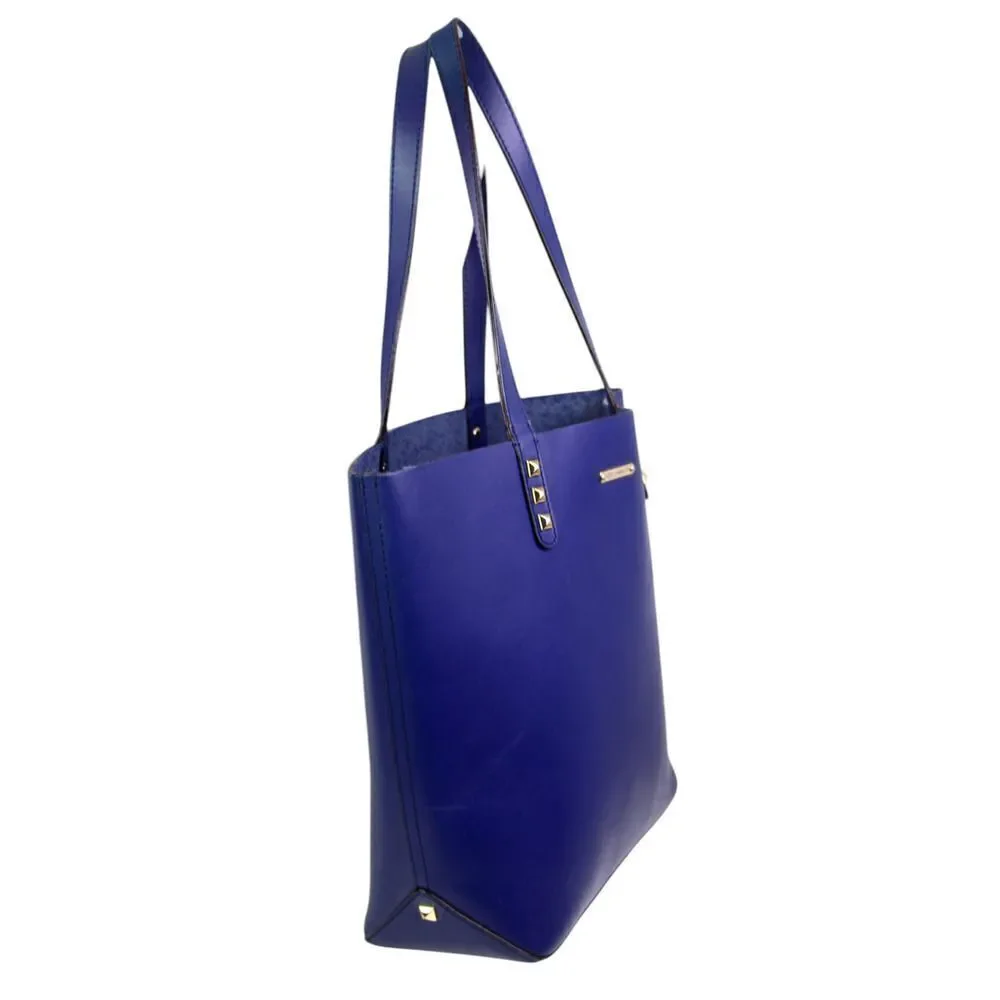 Rebecca Minkoff SADDLE BLUE LEATHER TOTE BUSINESS SHOULDER BAG HANDBAG PURSE