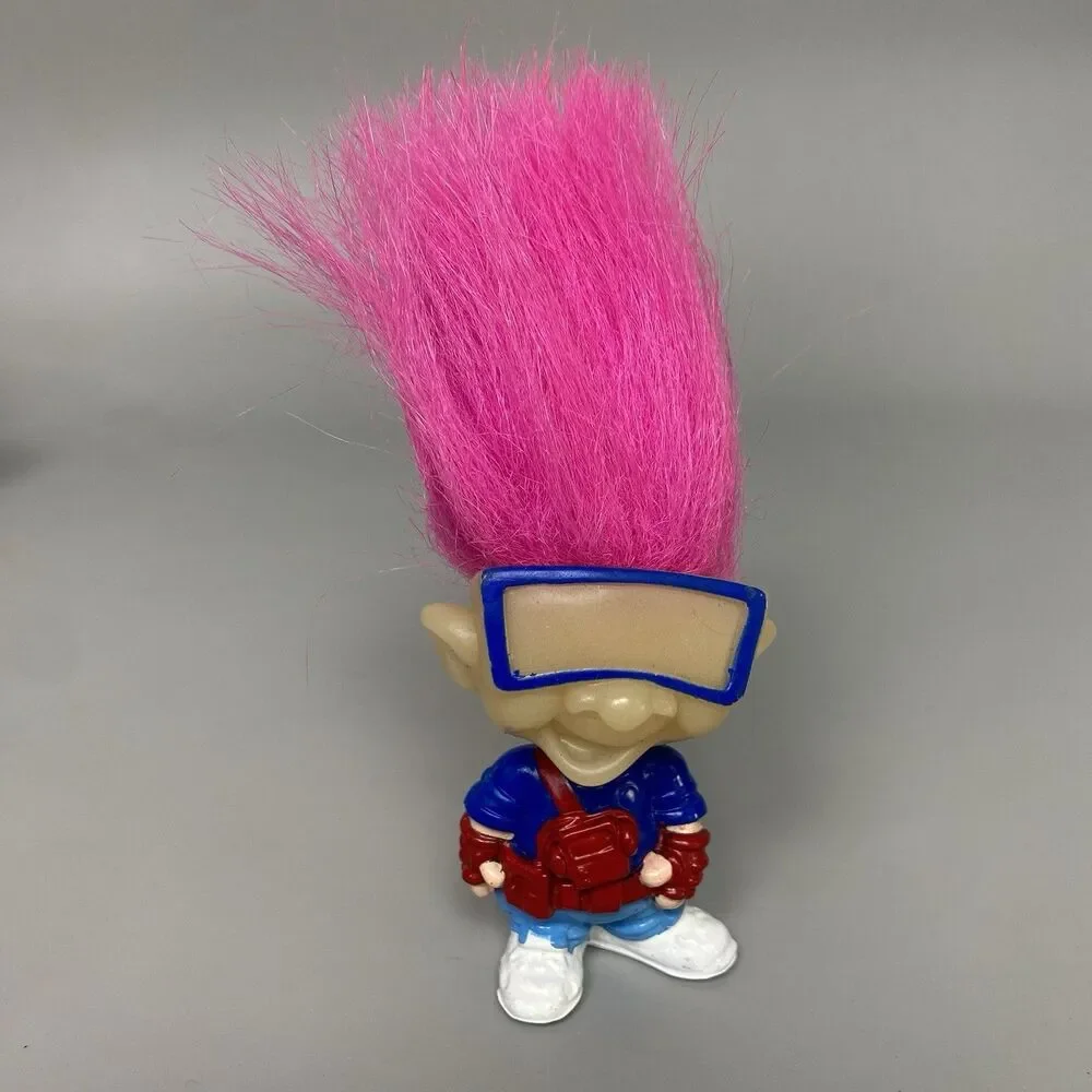 Vintage 1993 Burger King Kids Club Troll Dolls Professor Camera Glow in the Dark