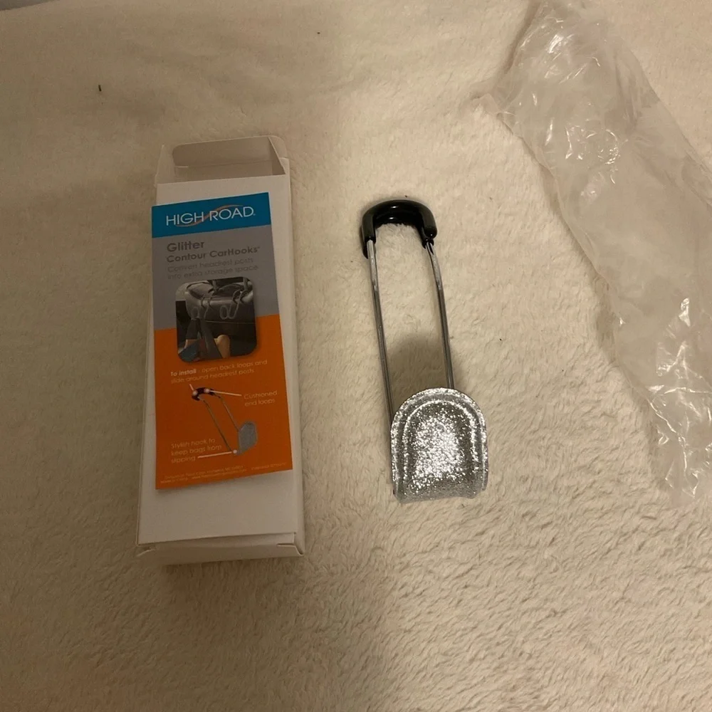 Silver Glitter Car Purse Hanger