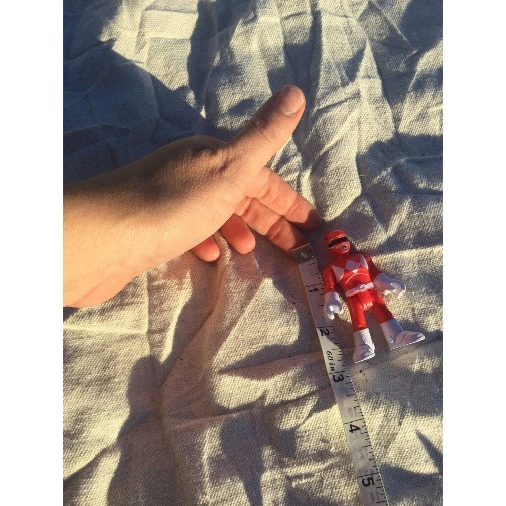Power ranger figurine red 3” 3 in‎ toy plastic opposable limbs action figure tv