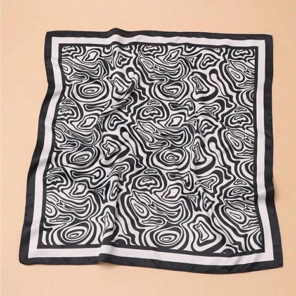 Black and White boho scarf P22