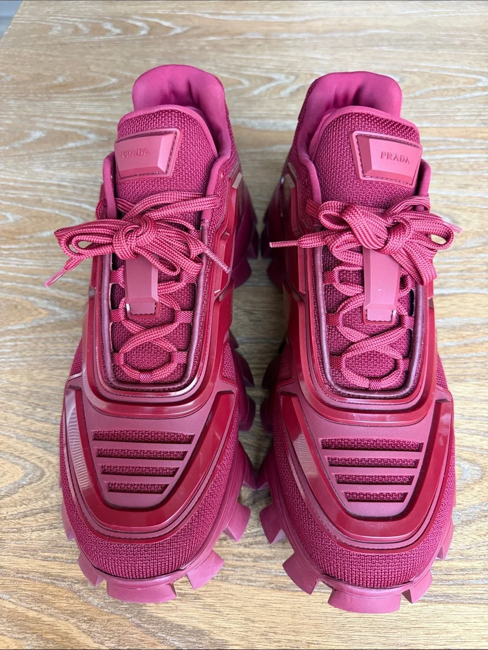 Prada burgundy sculpted