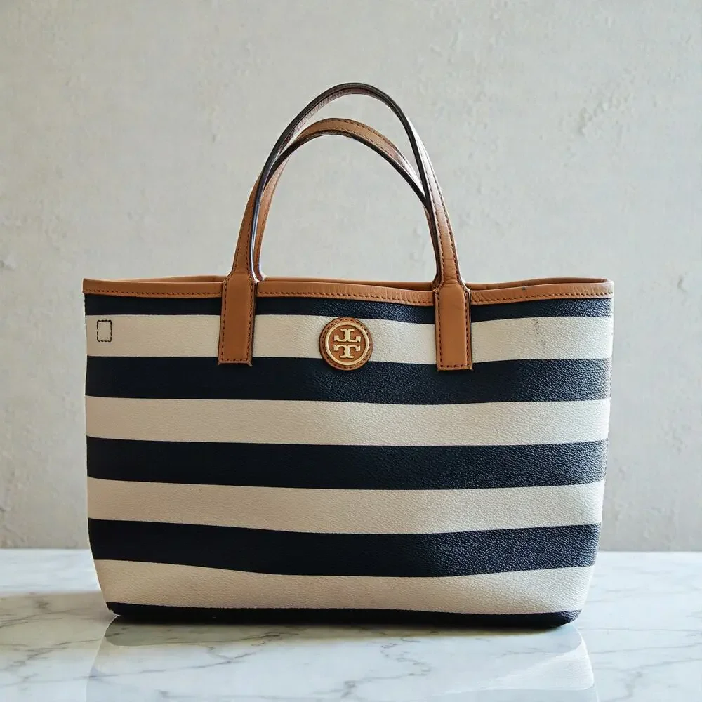Tory Burch Kerrington Striped Mini Shopper Bag