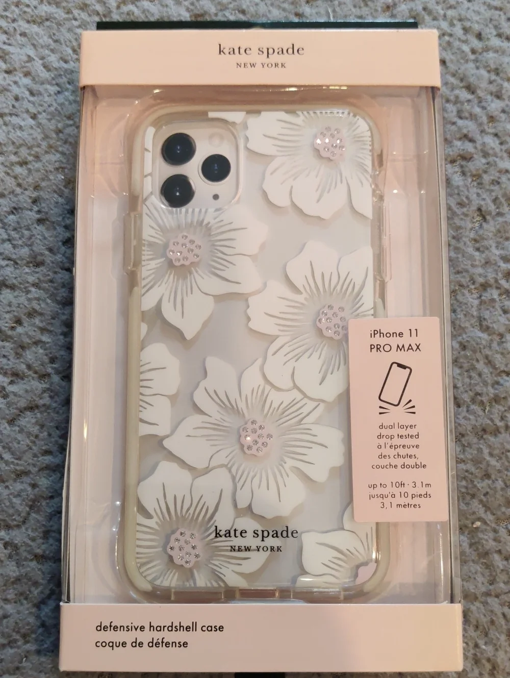 Kate Spade White Floral iPhone 11 Pro Max Defensive Hardshell Case