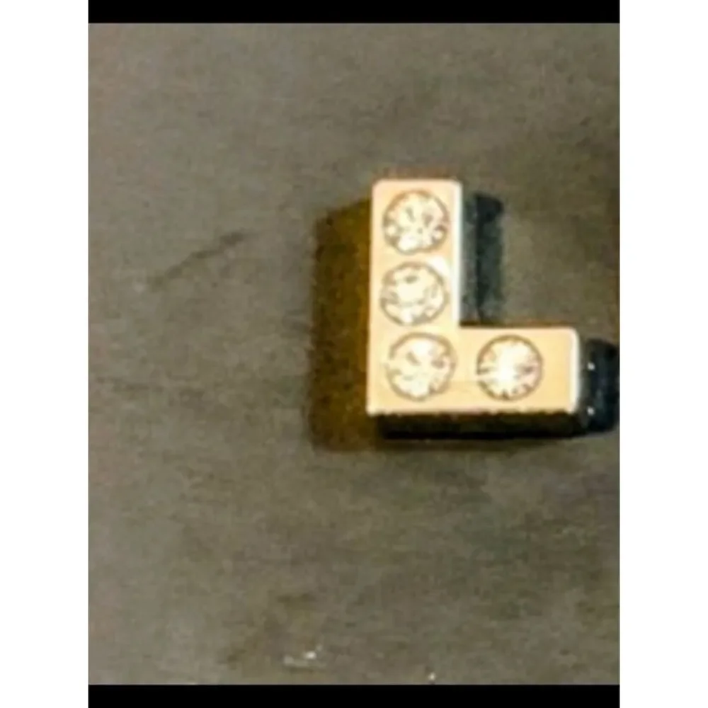 Letter L Charm With Crystal Accents For Floating Lockets