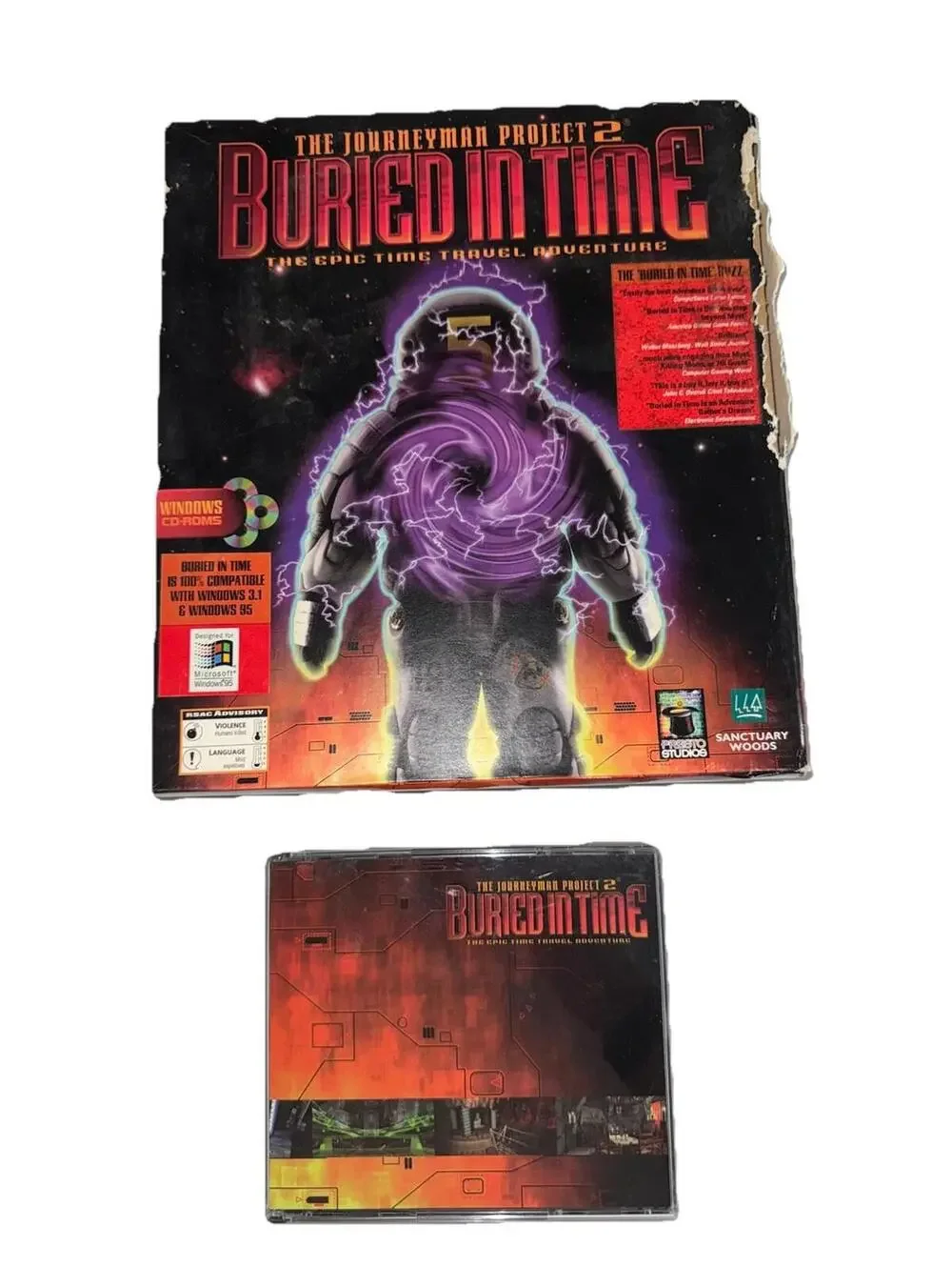 Journeyman Project 2: Buried in Time (PC, 1995) Box Damage Please See Photos