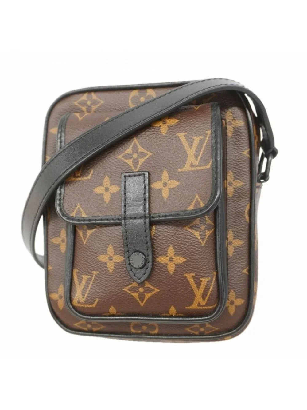 Louis Vuitton Shoulder Bag Monogram Macassar Christopher Wearable Wallet Brown