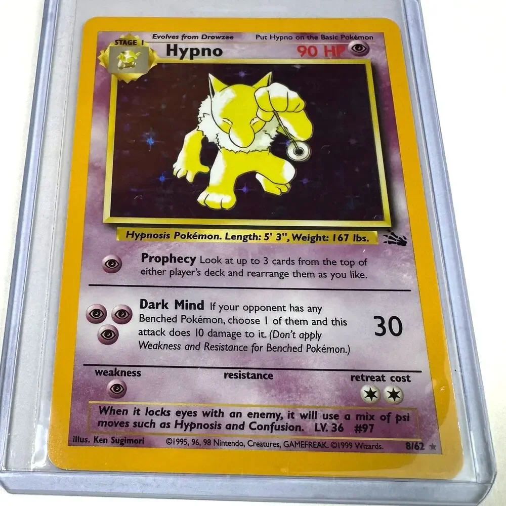Pokemon TCG Hypno Fossil 8/62 Holo Rare Unlimited Excellent Condition