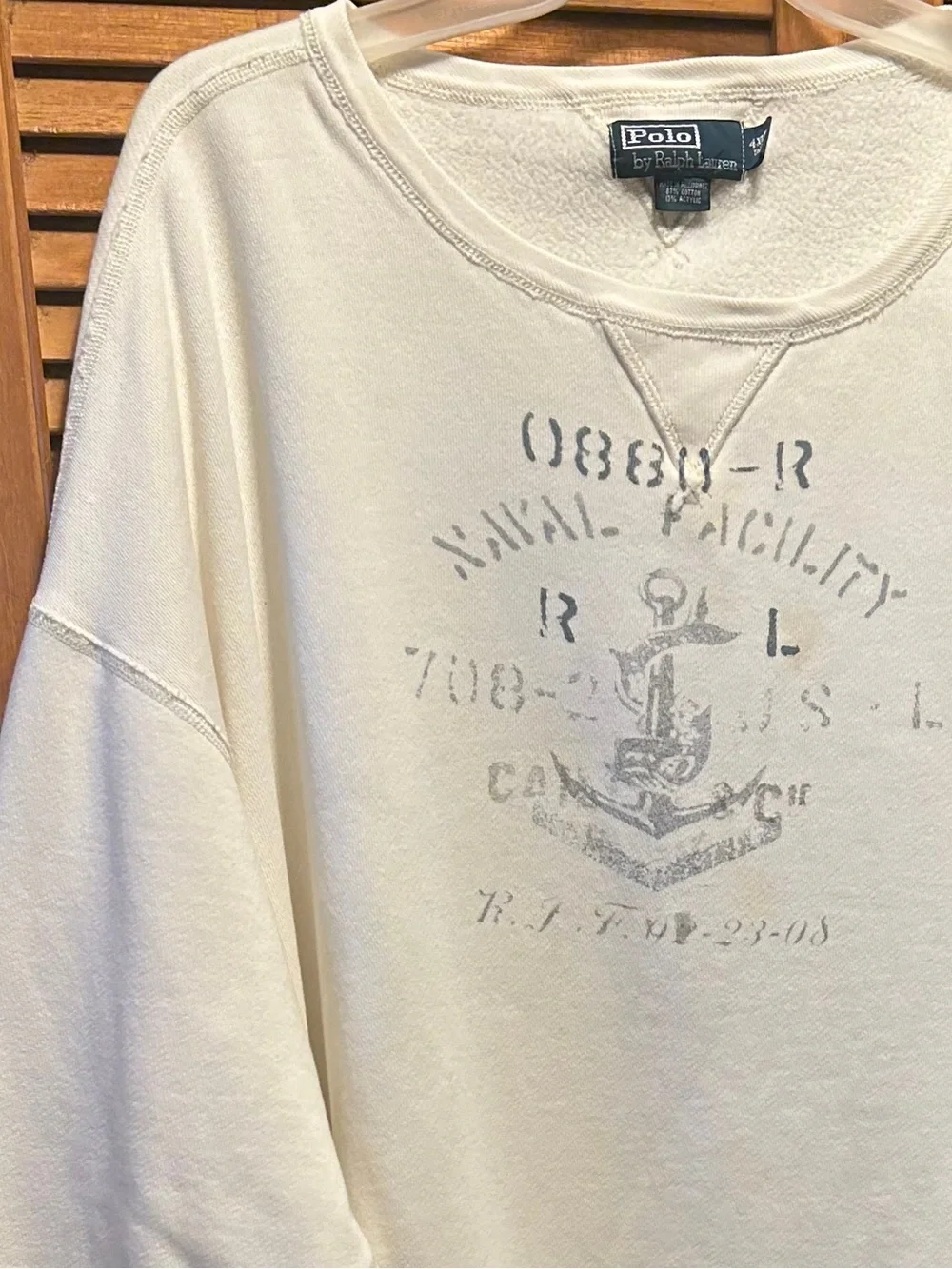 Polo Ralph Lauren cream crewneck