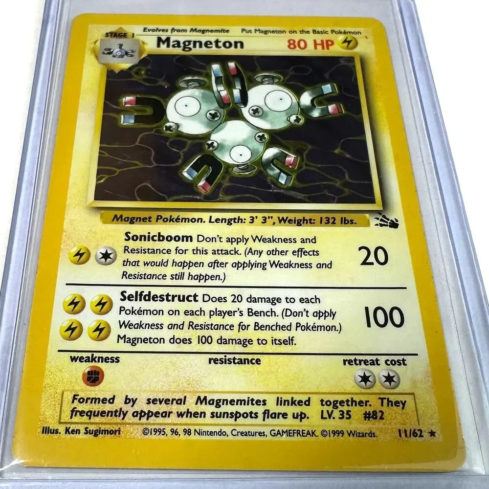 Pokemon TCG Magneton Fossil 11/62 Holo Rare Unlimited Excellent Condition