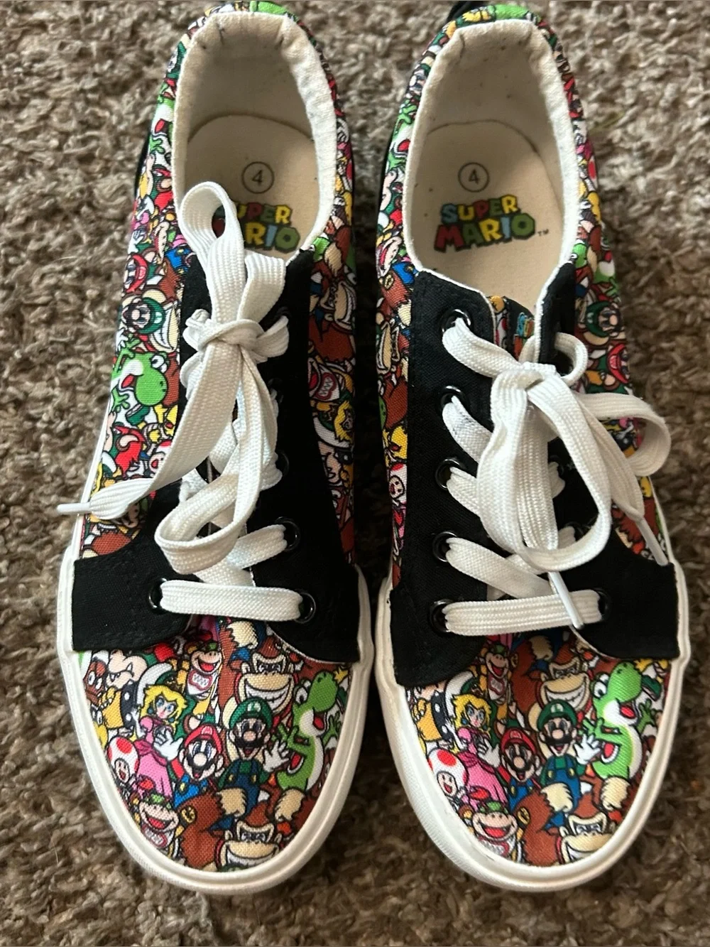 Super Mario Shoes Big Kids Size 4 GroundUp
