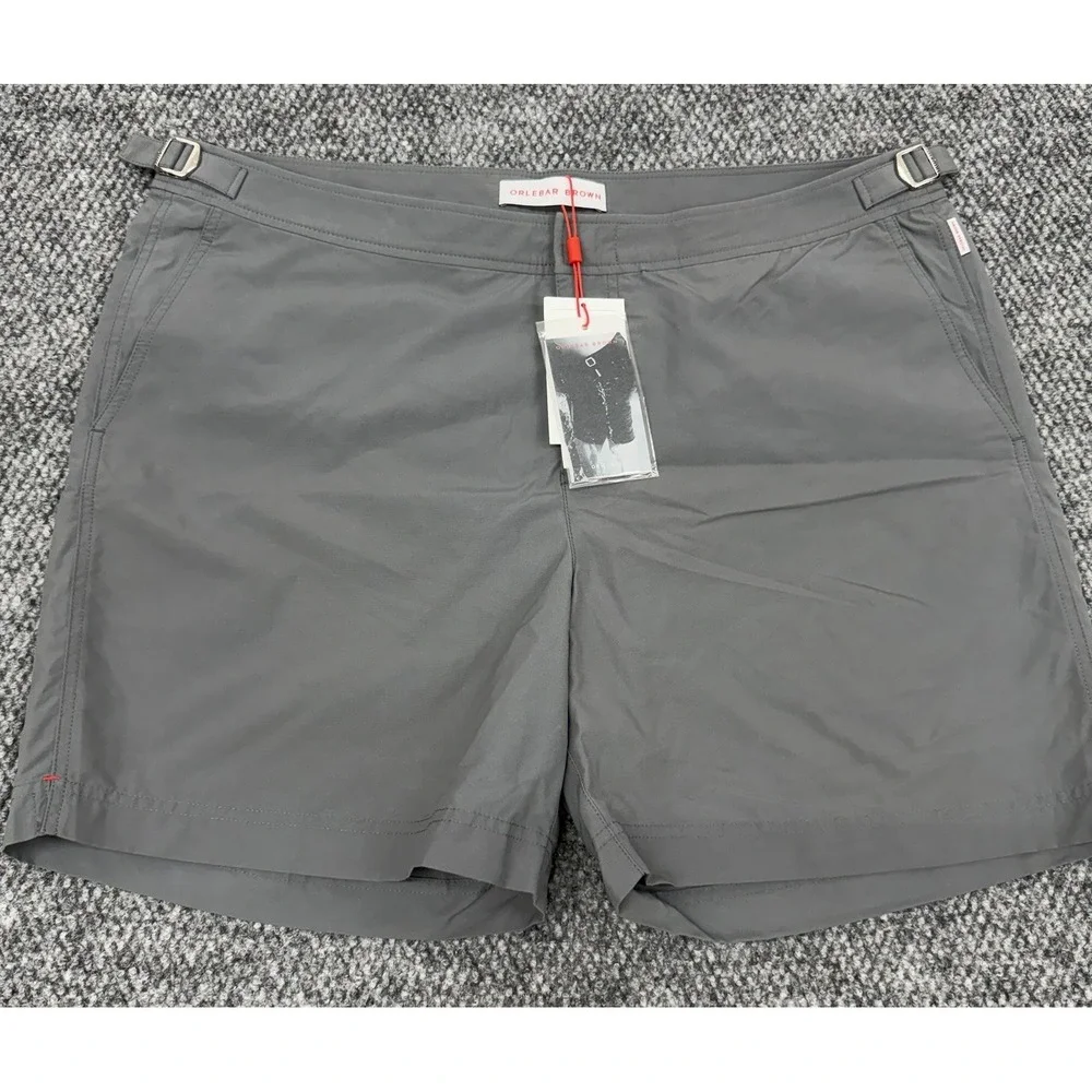 Orlebar Brown Bulldog Men's 38 Lined Swim Shorts Trunks Gray 6
