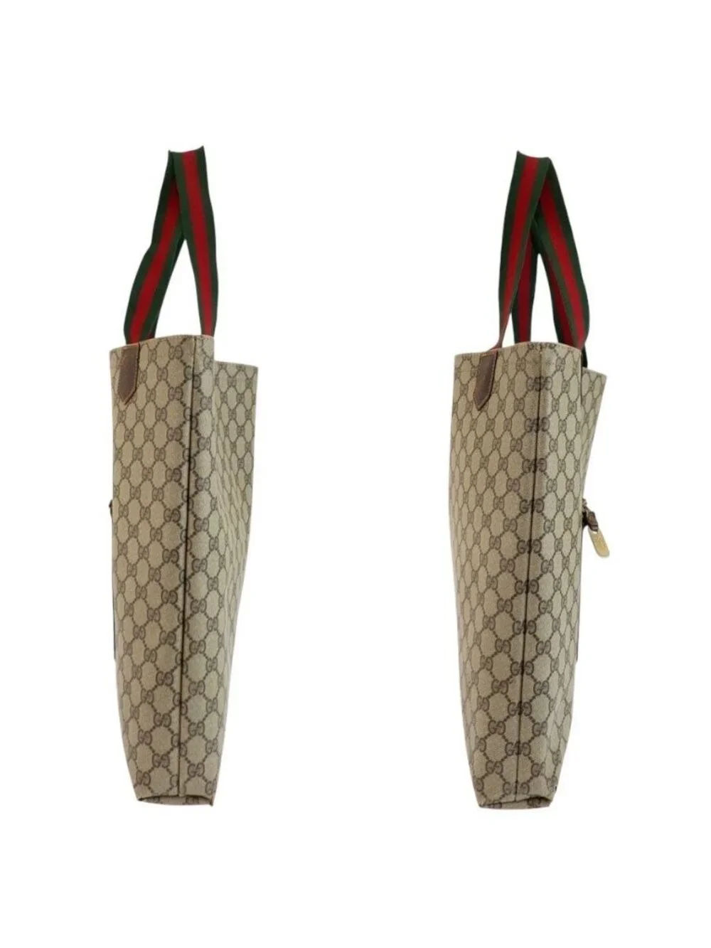 Gucci Sherry Line Beige Brown GG Supreme Canvas Tote