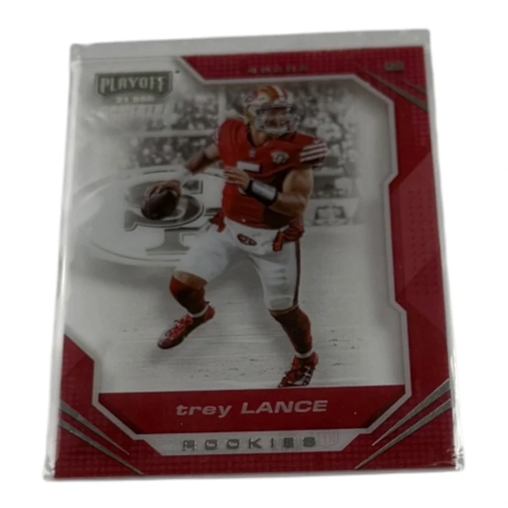 2021 Panini Chronicles Playoff Trey Lance Rookie Red Die-Cut PMD-3 49ers QB