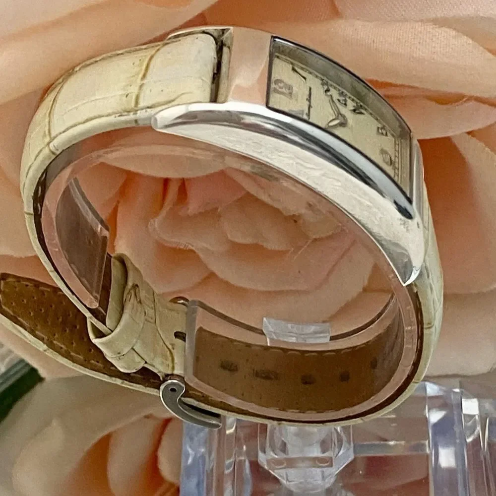 Tommy Bahama Sterling Silver Curvex Tank Style Ladies Swiss Quartz Watch