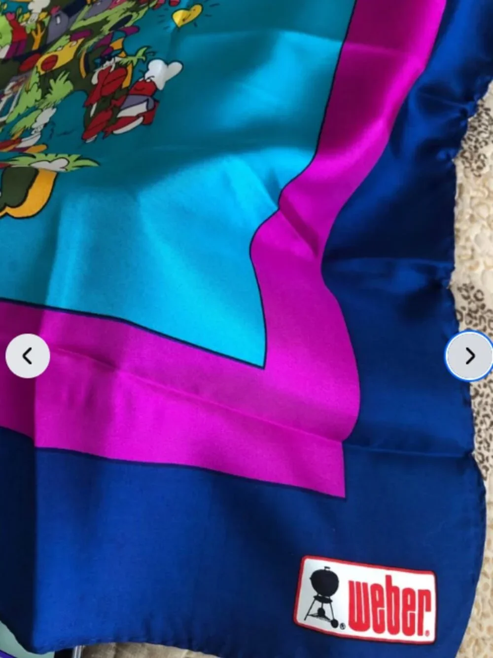 Silk Scarf Summer Weber Grill US Map