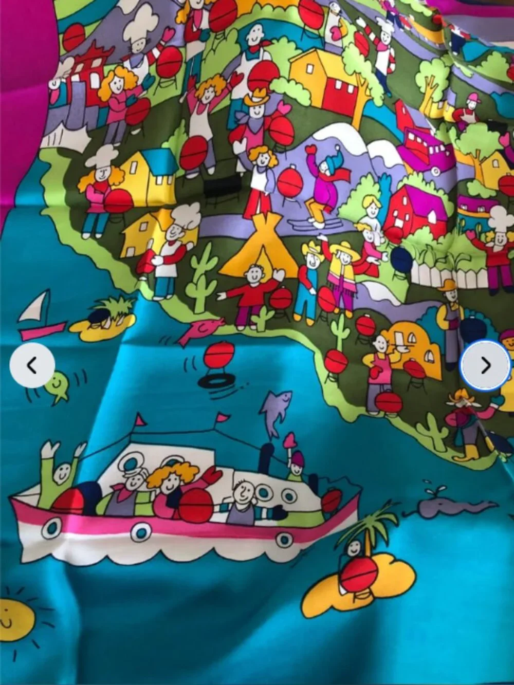 Silk Scarf Summer Weber Grill US Map