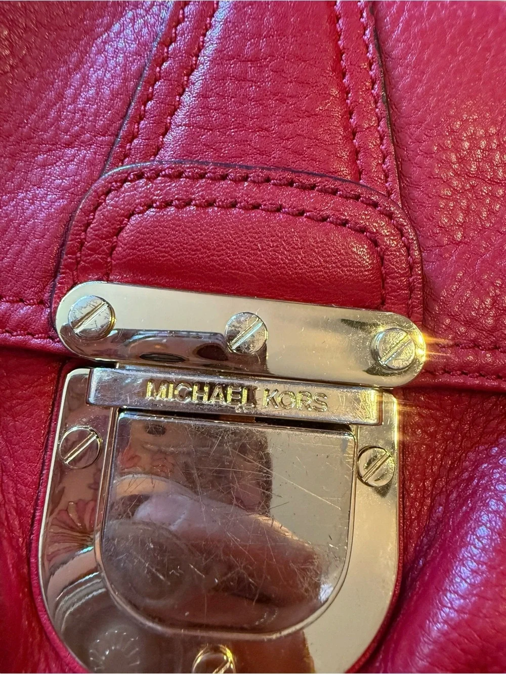 Michael Kors compact crimson