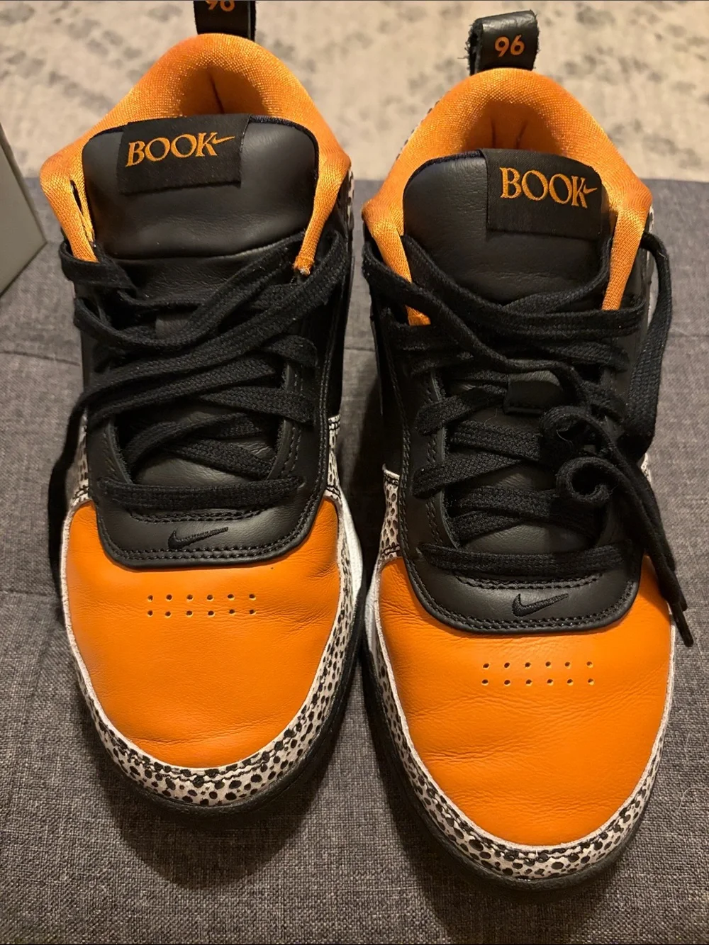 Nike Men’s Black & Orange Low-Top Sneakers