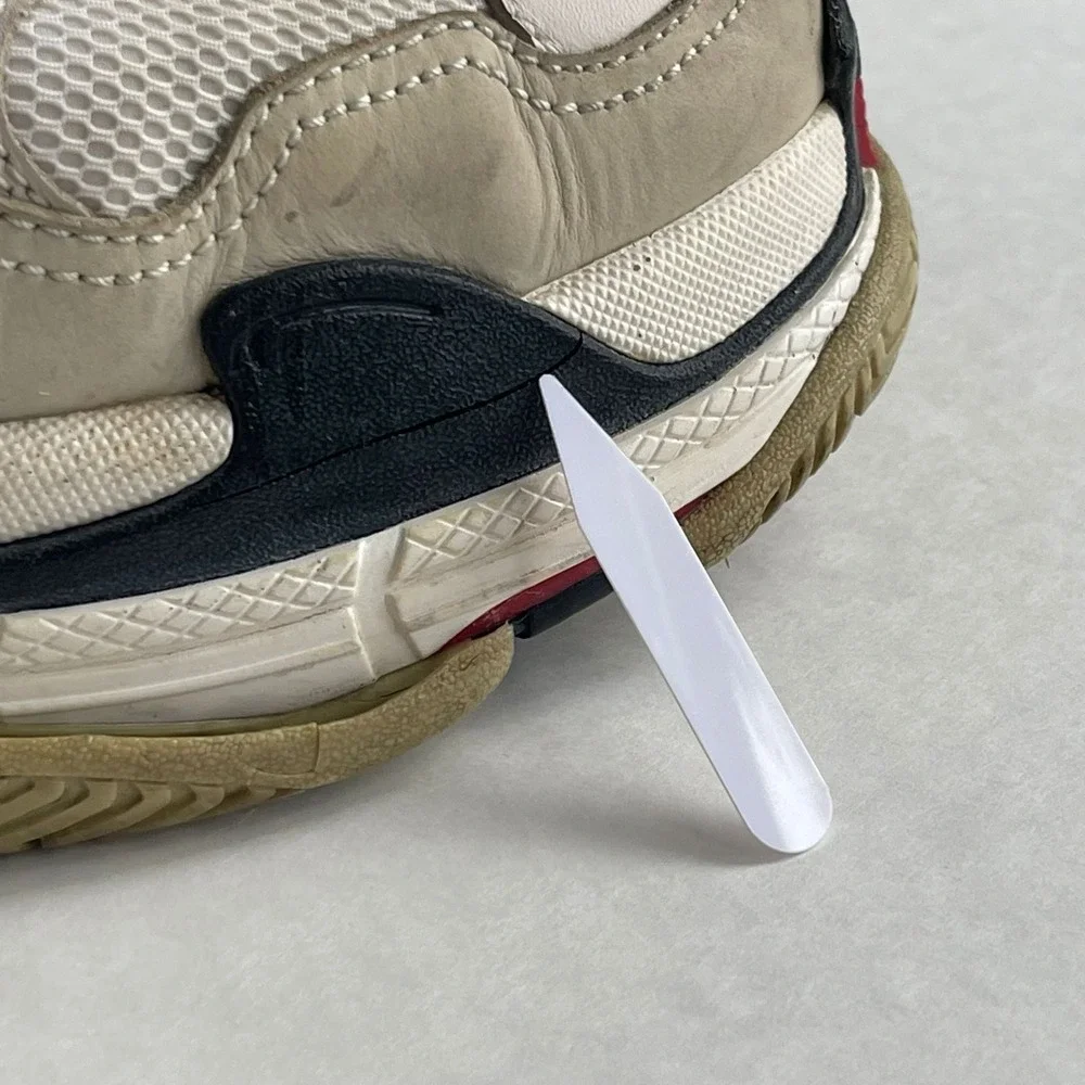 Balenciaga Triple S Sneakers Size 45 / US 11 Beige White Red Distressed