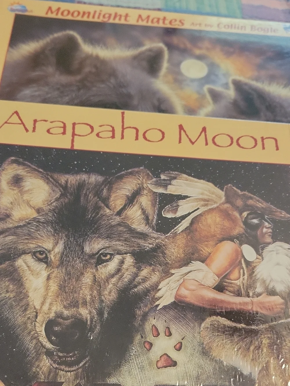 Arapaho Moon Wolf Puzzle And Moonlight Mates Wolf Puzzle