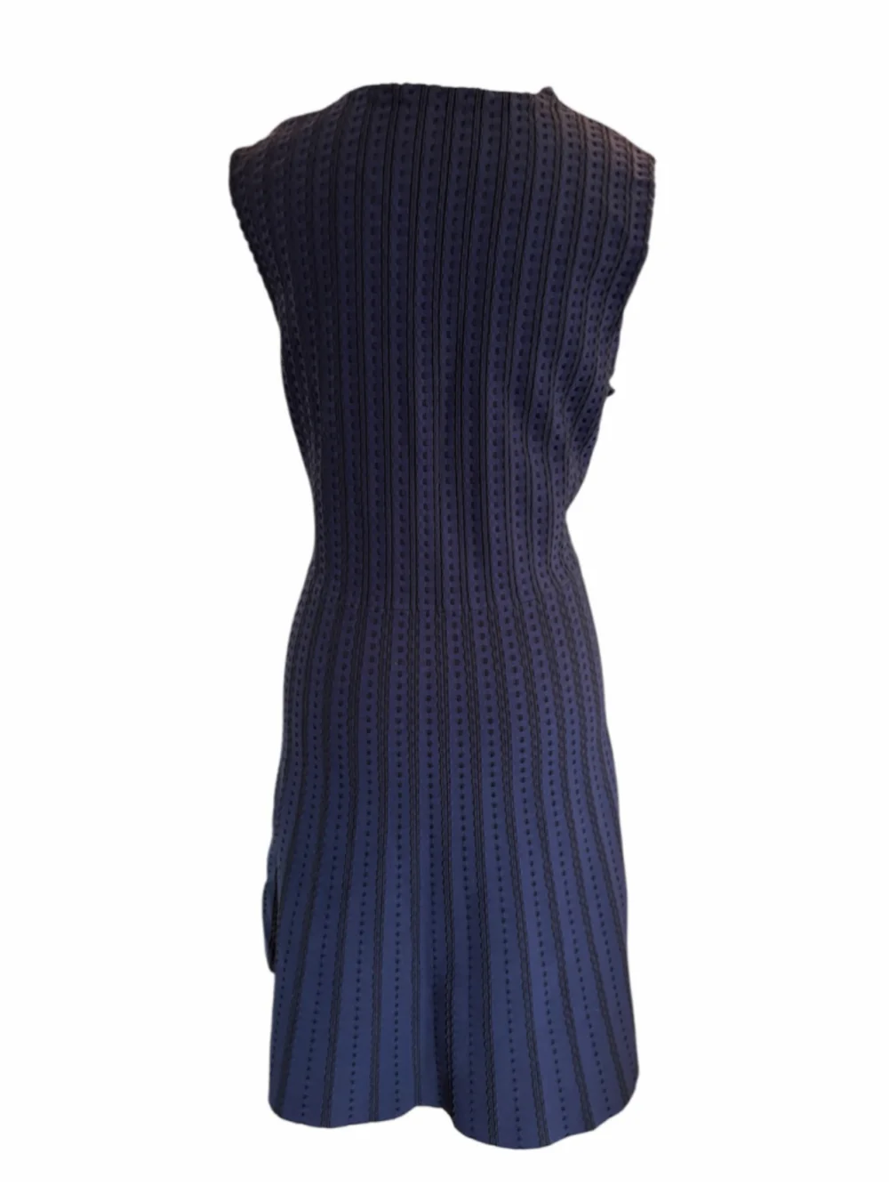 Kate Spade Navy Textured Fit & Flare Sweater Dress XL Sleeveless V-Neck Knit