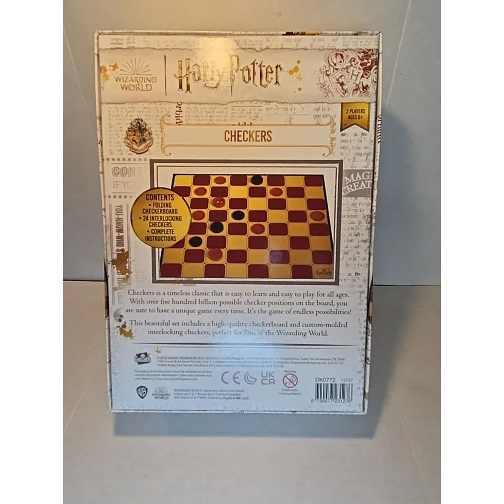 NEW Harry Potter Checkers Interlocking Wizarding World Warner Bros Ages 6+ NIB